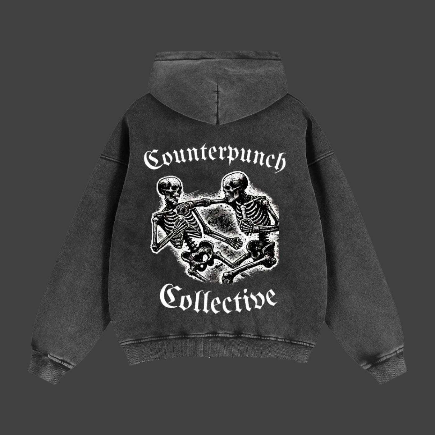 Bones Cotton Fleeced Boxy Hoodie - Counterpunch Collective